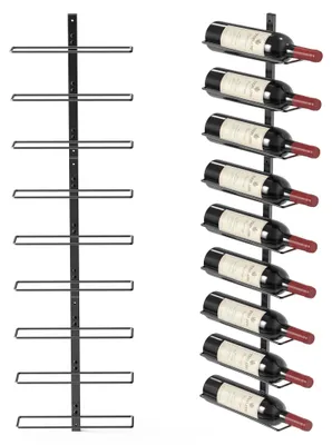 Obrázek produktu pro Stojan na 9 lahví, robustní kovový držák na víno a lihoviny