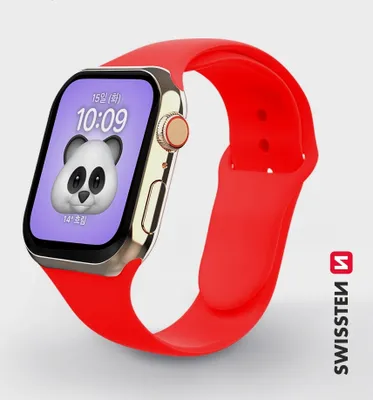 Obrázok produktu pre Swissten – silikónový remienok pre Apple Watch 38-41 mm (červený)