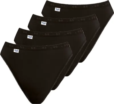 Produktbild von Sloggi majtki damskie - Tai, Basic+ 4-pack, gładkie czarne 3XL