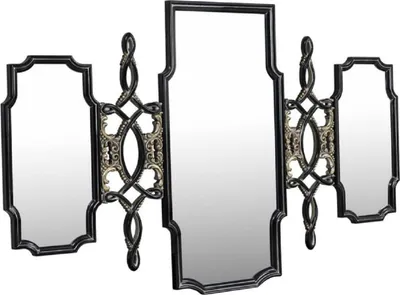 Produktbild von Casa Padrino Luxus Barock Spiegel Schwarz / Gold - Prunkvoller handgefertigter Wandspiegel im Barockstil - Antik Stil Garderoben Spiegel - Wohnzimmer Spiegel - Barock Möbel