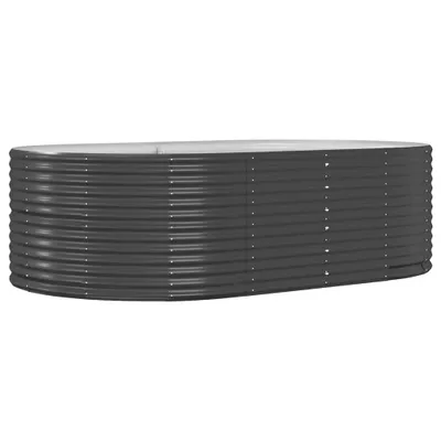 Produktbild von Garten-Hochbeet Anthrazit 212 x 140 x 68 cm Verzinkter Stahl