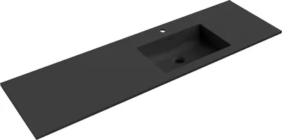 Produktbild von Mexen Otis Einbauwaschbecken rechts 161 x 46,5 cm, schwarz matt - 25181671P