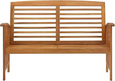Imagen del producto de Banco de jardín de 119 cm, fabricado en madera de acacia maciza