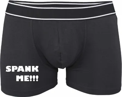 Produktbild von Boxershorts - Mann - Boxer-0016-man-black-v-XL - schwarz - XL - vorn - SPANK ME!!! - lustiges Motiv - Spruch - Unterwäsche - Unterhose - Freizeit - lustig