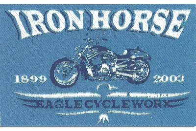 Obrázok produktu pre Iron Horse Biker - nažehľovacia nášivka, nažehľovacia nášivka, nášivka, nášivky, na nažehlenie, veľkosť: 8,1 x 5,5 cm