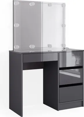 Zdjęcie produktu dla Toaletka Vicco Sherry Antracyt 90 cm z lustrem i oświetleniem LED, Model 40839