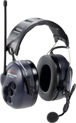 Produktbild von 3M PELTOR LiteCom, 32 dB, 0,15 W, Binaural, Kopfband, Schwarz, Blau, Kabellos