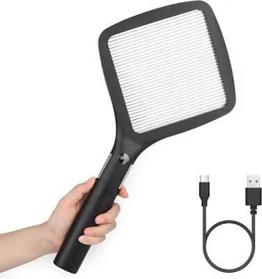 Image de Raid électrique anti-moustiques - Éliminateur d'insectes - Lutte contre les nuisibles - 3000V - 43 cm - Noir