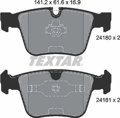 Produktbild von TEXTAR Bremsbeläge Satz Hinten passend für MERCEDES-BENZ M-Klasse (W164) 2418001