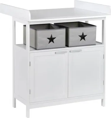 Produktbild von Wickelkommode Roba Hamburg, 2 Türen, 2 Aufbewahrungsboxen, 92 cm Höhe, Weiß