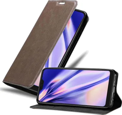 Obrázok produktu pre Cadorabo puzdro pre Xiaomi Mi 8 LITE ochranné puzdro v hnedej farbe puzdro na mobilný telefón kryt magnetické zatváranie