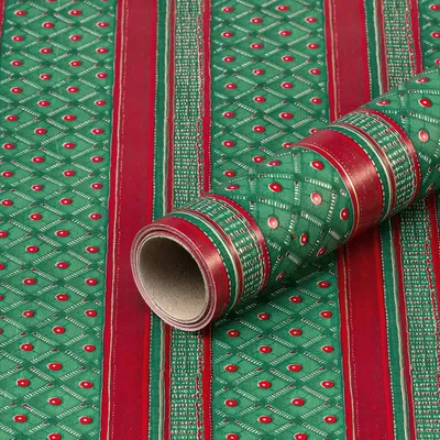 Produktbild von Geschenkpapier für Weihnachten, Traditionell, Rot und Grün, 0,70 x 10 m
