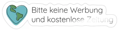 Produktbild von Spreadshirt Bitte Keine Werbung Und e Zeitung Sticker Aufkleber, 10 x 10 cm, Weiß glänzend