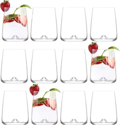 Produktbild von 12x Terra 475ml Whisky-Gläser - Glas Altmodisch Scotch Bourbon Rum Cocktail Trinkbecher Geschenkbox-Set - by LAV