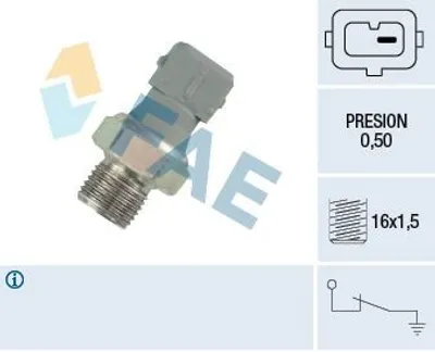 Produktbild von FAE 12460 Öldruckschalter Öldrucksensor passend für PEUGEOT 206 Schrägheck (2A/C) 307 (3A/C) für FIAT DUCATO Pritsche/Fahrgestell (230) DUCATO Bus