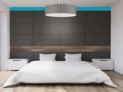 Produktbild von Deckenleuchte mit Stoff Lampenschirm Grau 40cm - Textil Deckenlampe Stoffschirm