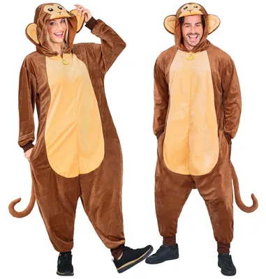 Immagine prodotto di Costume da animale "Scimmia" per adulti | Tuta in peluche Taglia: XXL