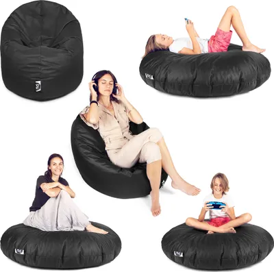 Produktbild von Sit&Joy Sitzsack 2 in 1 Sitzkissen Bodenkissen für Erwachsene & Kinder - Gaming mit Füllung Kissen Sessel BeanBag in 3 Größen und 27 Farben erhältlich mit Reißverschluss (Ø 100cm)