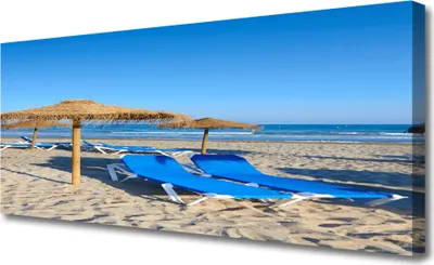 Produktbild von Tulup Leinwand-Bilder 125x50 Wandbild Canvas Kunstdruck Strand Landschaft