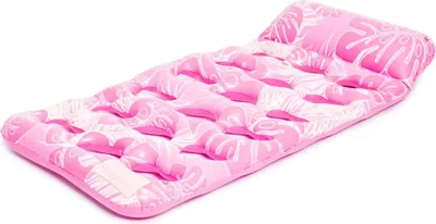 Obrázek produktu pro Nafukovací matrace 180x90 cm s opěrkou hlavy – nafukovací vodní houpací síť do bazénu & voda růžová