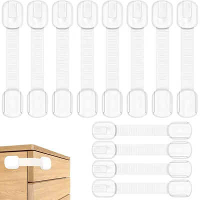 Productafbeelding van Kinderslot voor ramen, babykastslot, 12 stuks, babyveiligheidsslot voor laden, kastsloten en vergrendelingen, kinderveiligheid, babydeurbeveiliging