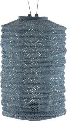Produktbild von LUMIZ Lampion Solarlampe Cylinder 18 Topaze Grey-Blue graublau Ø 18 cm - Tyvek®