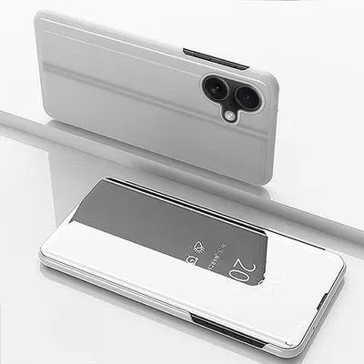 Produktbild von König Design Hülle kompatibel mit Apple iPhone 16 Kunstleder Handyhülle - Handy Case Silber