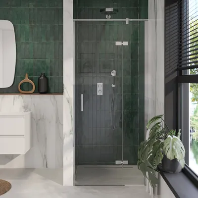 Produktbild von Ben miteora Duschtür Drehtür rechts 90x200 Chrom/Sicherheitsglas in Klarglas