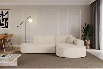 Produktbild von ALTDECOR Ecksofa in L-Form  MARI-L1 - 243x171x79,5 cm Beige -  Corner Sofa Bett Eckcouch Couch  Wohnlandschaft Cauchsofa