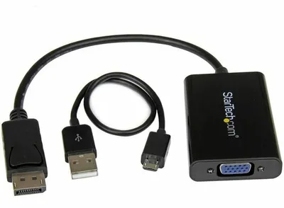 Obrázok produktu pre StarTech.com DP2VGAA, 0,184 m, 1920 x 1200 px, 1080p, Čierna, Aktívny video prevodník, 0 - 70 °C