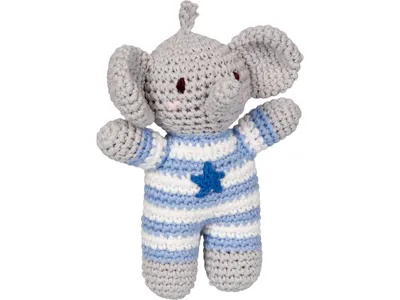 Produktbild von BabyGlück|Die Spiegelburg Häkel-Rassel Elefant, hellblau - BabyGlück