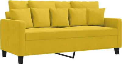 Produktbild von vidaXL 2-Sitzer-Sofa Gelb 140 cm Samt