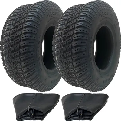 Produktbild von 11x4.00-5 Rasenmäherreifen und Schlauch, 4-lagig, Wanda P332-Profil, 150 kg (2er-Set)