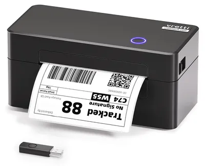 Produktbild von vretti DHL Etikettendrucker 4x6,Shipping Label Printer,USB