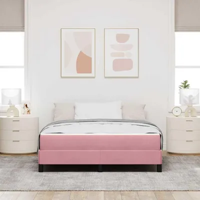 Produktbild von （Robust Möbel） Boxspringbett mit Matratze Rosa 160 x 210cm Stoff - CL487263 - Klassische BettenJugendbett Tagesbett