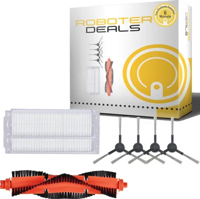 Produktbild von Zubehör Set für Xiaomi Mi Mop Pro (4x Seitenbürste, 1x Hauptbürste, 2x Filter)