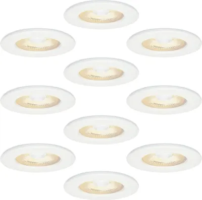 Produktbild von hoftronic LED Einbaustrahler 5W 480 Lumen 2700K IP65 Weiß 10er Set