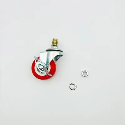 Produktbild von PU-Lenkrollen mit Bremse für Möbel und Gewindebefestigung, Ø 50mm, 4 Stück