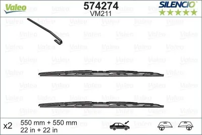 Zdjęcie produktu dla Pioro Wycieraczki Twin Podwojne 550/550Mm Audi A4 Stelazowa