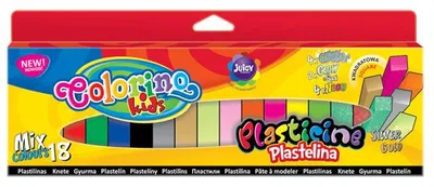 Immagine prodotto di Plastilina 18 Colori Quadrato Mix Colorino Bambini Nuovo