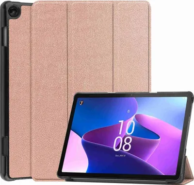 Produktbild von Lenovo Tab M10 Gen 3 Hülle - Tri-Fold Ständer Klapphülle mit Schlaf/Wach-Funktion - Roségold