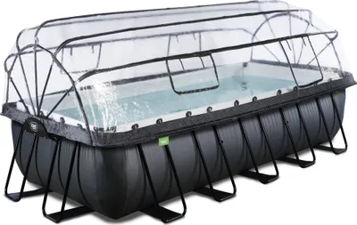 Zdjęcie produktu dla EXIT Black Leather Basen Stelażowy 540x250x122cm, Basen Naziemny, Czarny