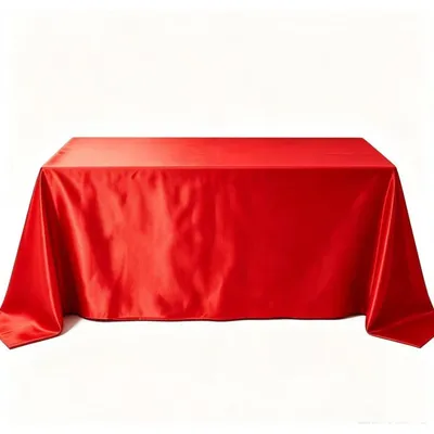 Obrázek produktu pro Stolní ubrus, satén, červený, 145 x 320 cm, polyester