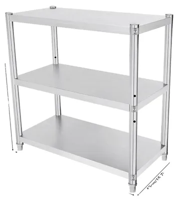 Image de Étagère de rangement, 3 niveaux, étagères réglables, 3 niveaux