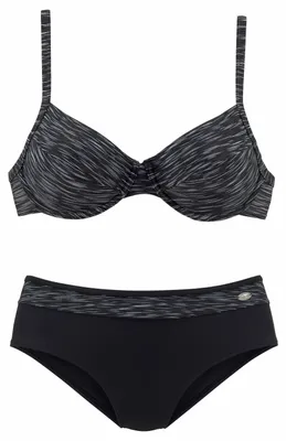 Produktbild von KangaROOS Bügel-Bikini schwarz-bedruckt Größe 42 Cup B