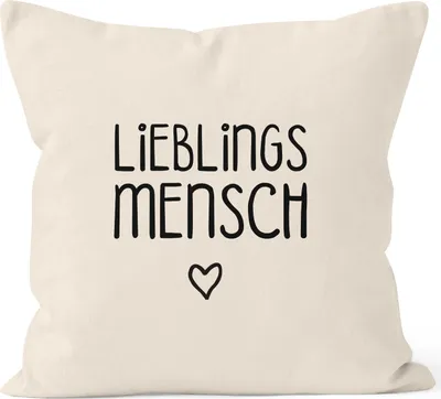 Produktbild von Lieblingsmensch Kissenbezug von MoonWorks® natur unisize