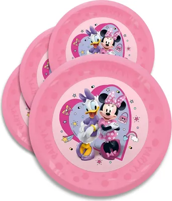 Obrázok produktu pre Wiederverwendbarer Teller Minnie 21cm 4 Stück (Geschirr und Besteck)