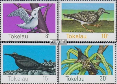 Produktbild von Briefmarken Tokelau 1977 Mi 50-53 (kompl.Ausg.) Jahrgang 1977 komplett postfrisch Vögel
