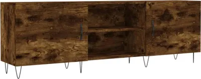 Image de vidaXL Armoire TV chêne fumé 150x30x50 cm Bois composite