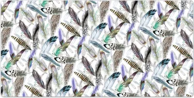 Produktbild von Tischunterlage - 120x60 cm - Schreibtischunterlage - Mauspad - Vogelfedern